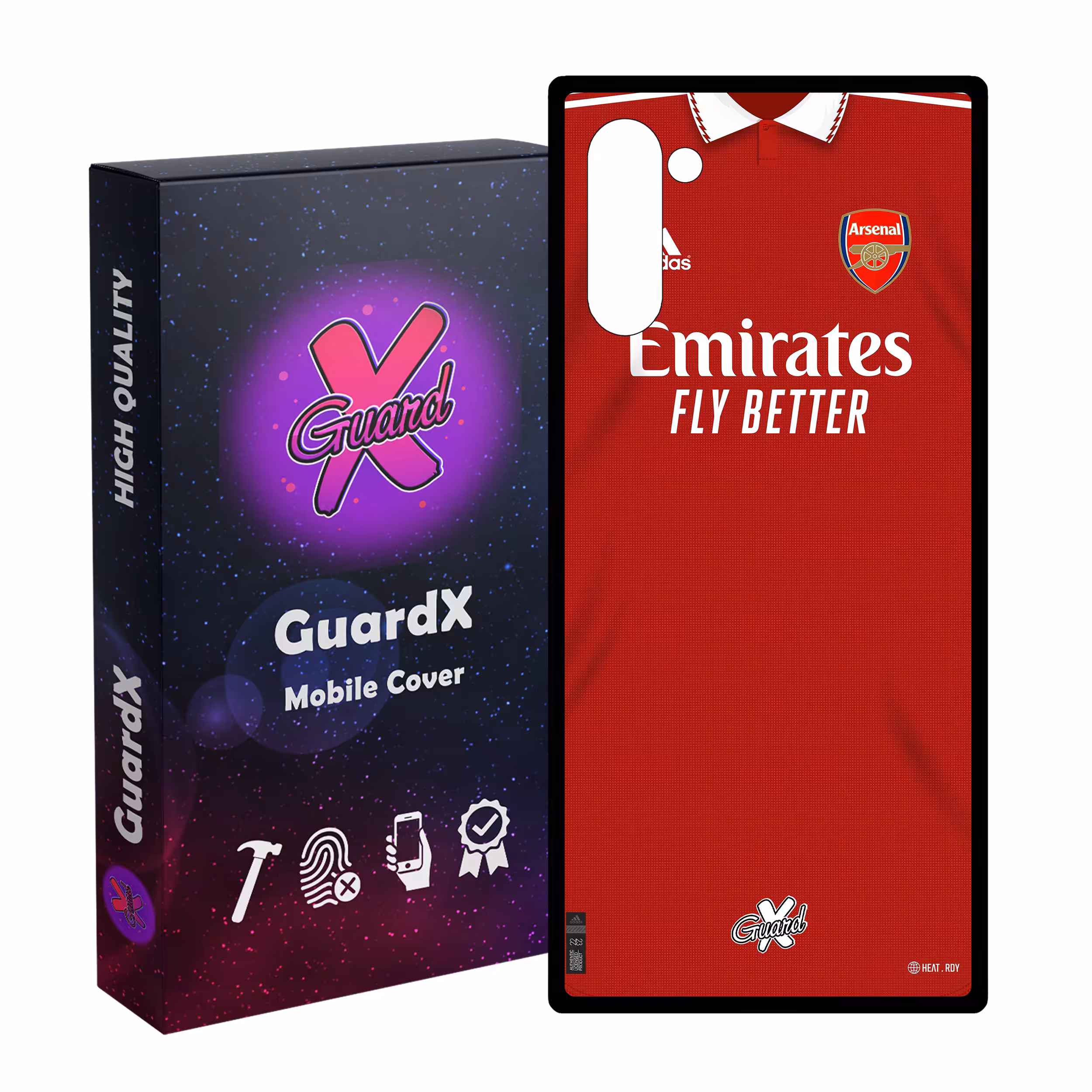 کاور گارد ایکس طرح آرسنال مدل Glass10467 مناسب برای گوشی موبایل سامسونگ Galaxy Note 10