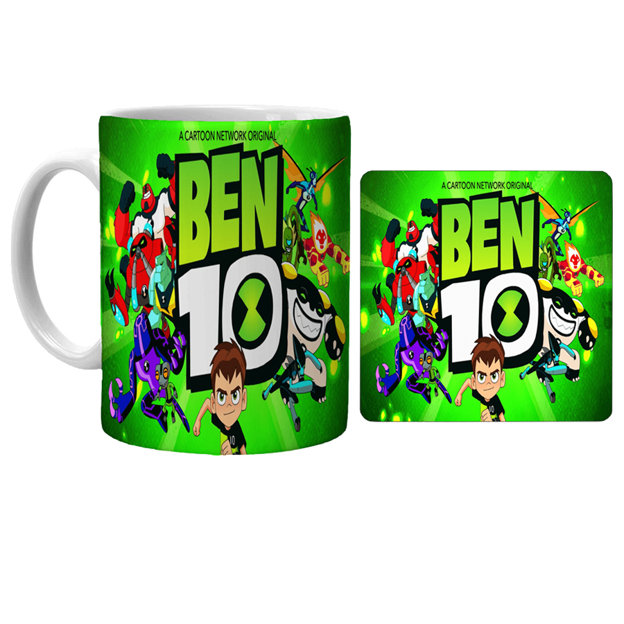 ماگ مدل بن تن ben10 کد xe7 به همراه زیرلیوانی