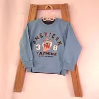 بلوز و شلوار ملانژ گلدوزی AMERICAN