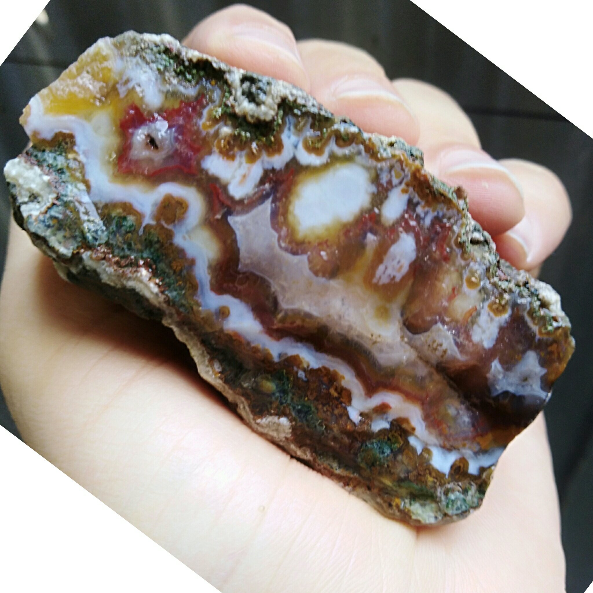 راف عقیق سلیمانی رنگی منظره دار محشر کاملا طبیعی