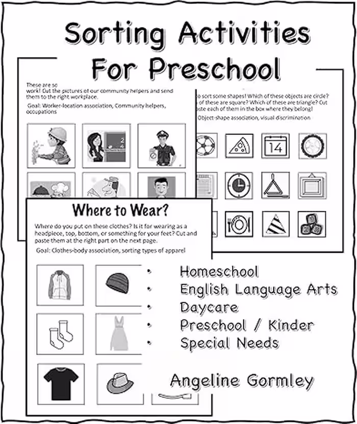 خرید و دانلود نسخه کامل کتاب Sorting Activities for Preschool -   PDF