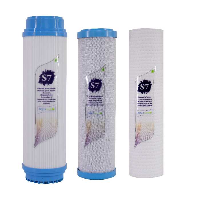 فیلتر دستگاه تصفیه آب آکوآ اسپرینگ مدل F-S7-B3 مجموعه 3 عددی