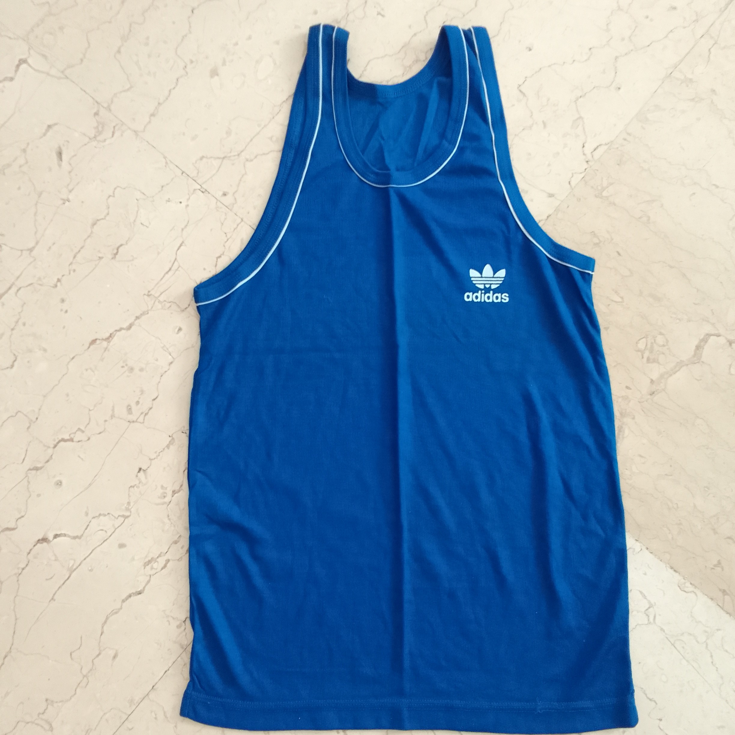 رکابی زیرپوش نخی آبی مردانه پسرانه آدیداس بدنسازی adidas