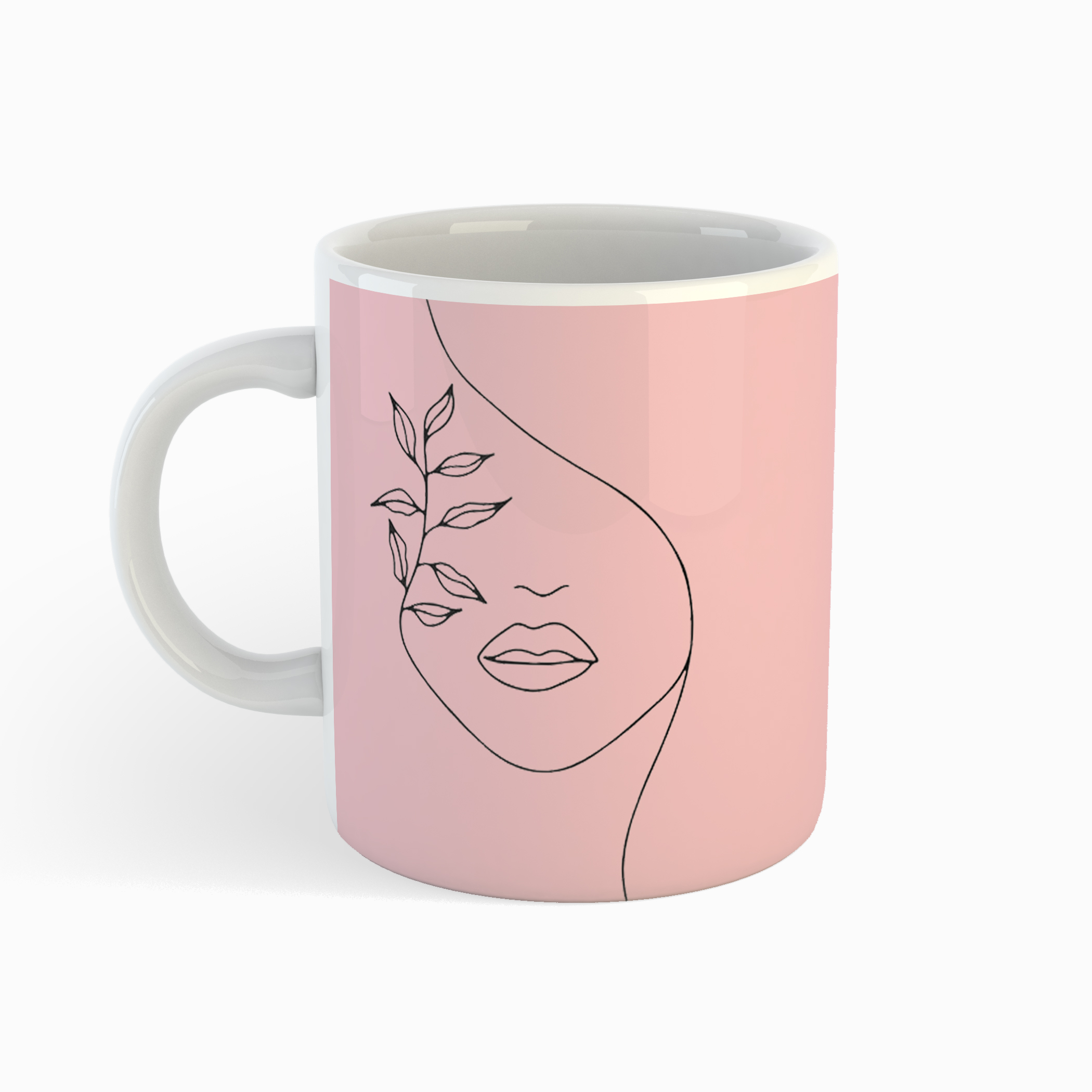 ماگ طرح برگ مدل دخترانه