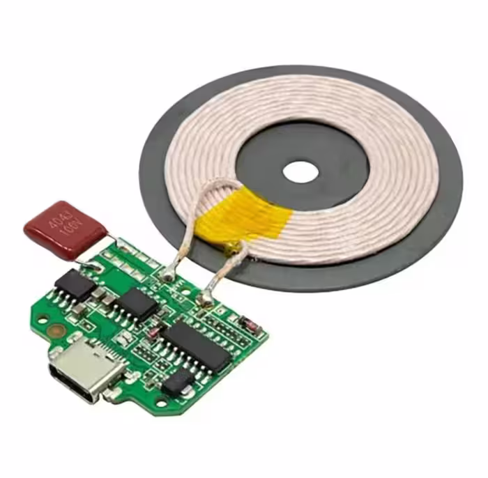ماژول شارژر وایرلس 15W با ورودی Type-C به همراه صفحه کویل شارژ
