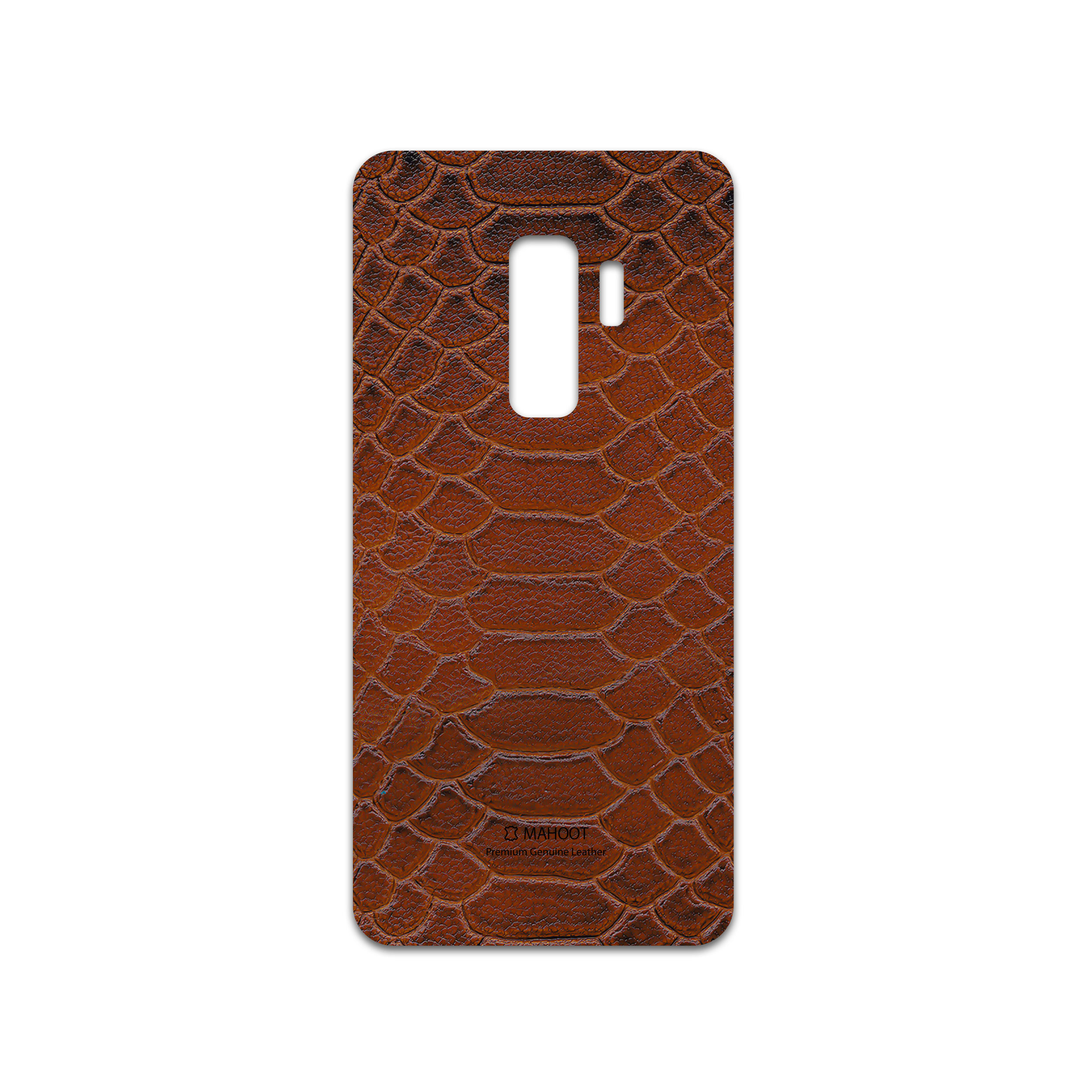 برچسب پوششی ماهوت مدل Brown-Snake-Leather مناسب برای گوشی موبایل سامسونگ Galaxy S9 Plus