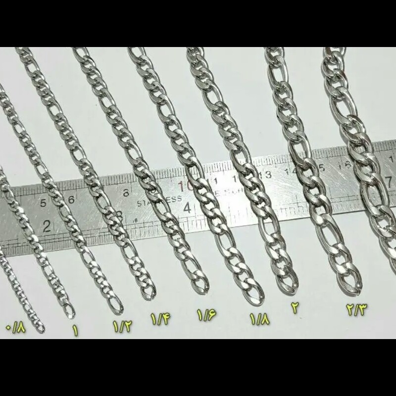 دستبند فیگارو استیل و رنگ ثابت