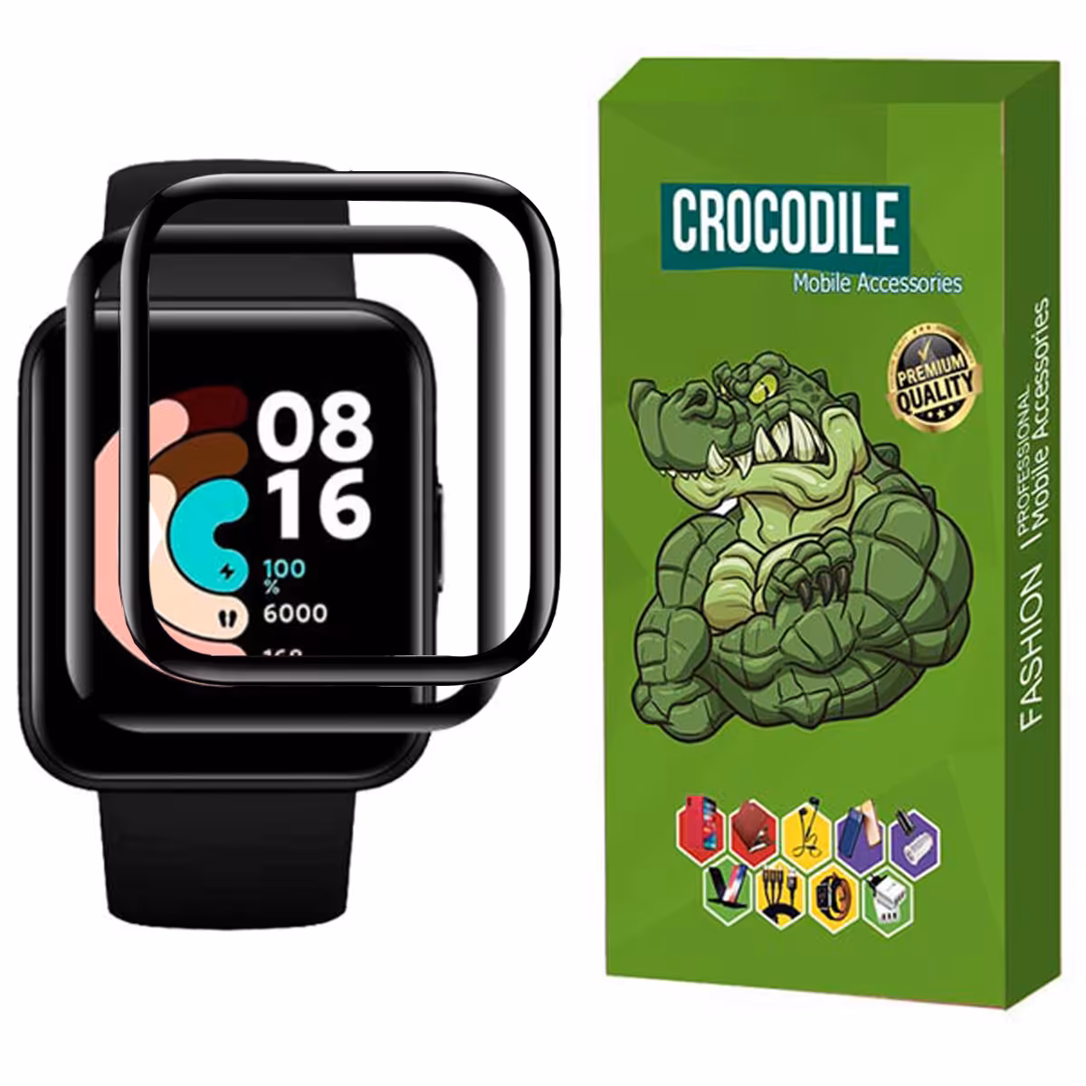 محافظ صفحه نمایش کروکودیل مدل C-PWM مناسب برای ساعت هوشمند شیائومی Redmi Watch 2 بسته 2 عددی