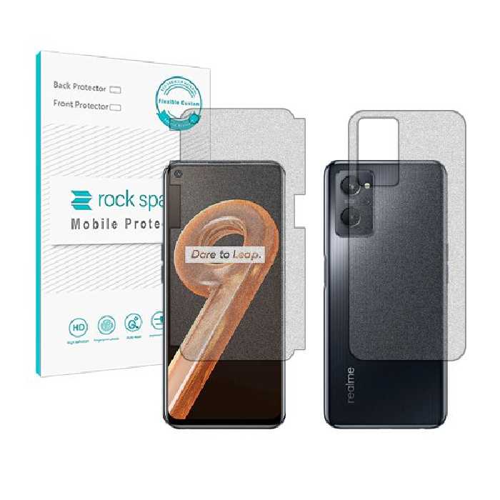 گلس صفحه نمایش و پشت گوشی ریلمی 9i مدل نانو هیدروژل گیمینگ برند راک اسپیس کد MS