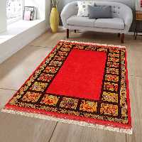 فرش دستبافت یک و نیم متری طرح زمینه ساده کد AA477