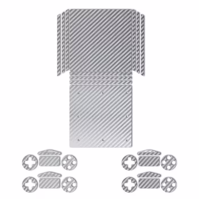 برچسب ماهوت مدلSilver Carbon-fiber Texture مناسب برای کنسول بازی PS4 Pro