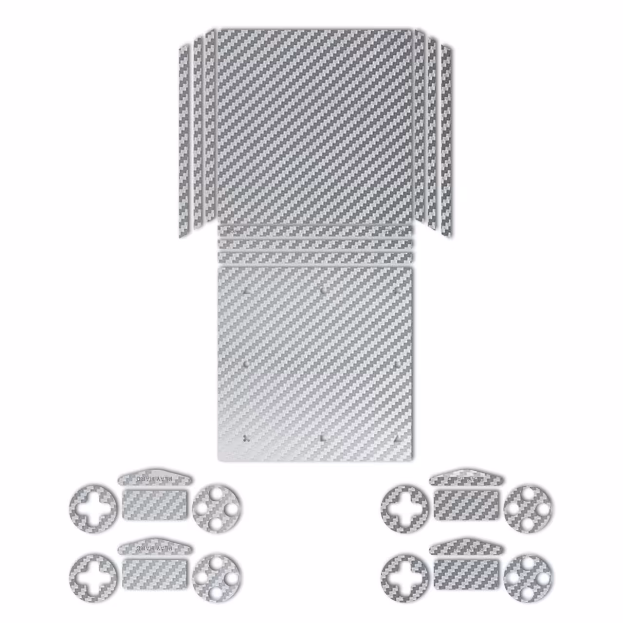 برچسب ماهوت مدلSilver Carbon-fiber Texture مناسب برای کنسول بازی PS4 Pro