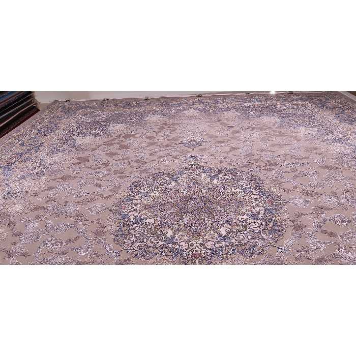 فرش ماشینی زمرد مشهد مدل 50001 زمینه بژ