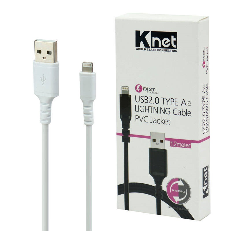 کابل آیفونی فست شارژ K-net K-CUL02012 1.2m