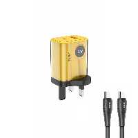 شارژر دیواری جی بی کیو مدل HC-LC20 توان 20 وات به همراه کابل تایپ سی