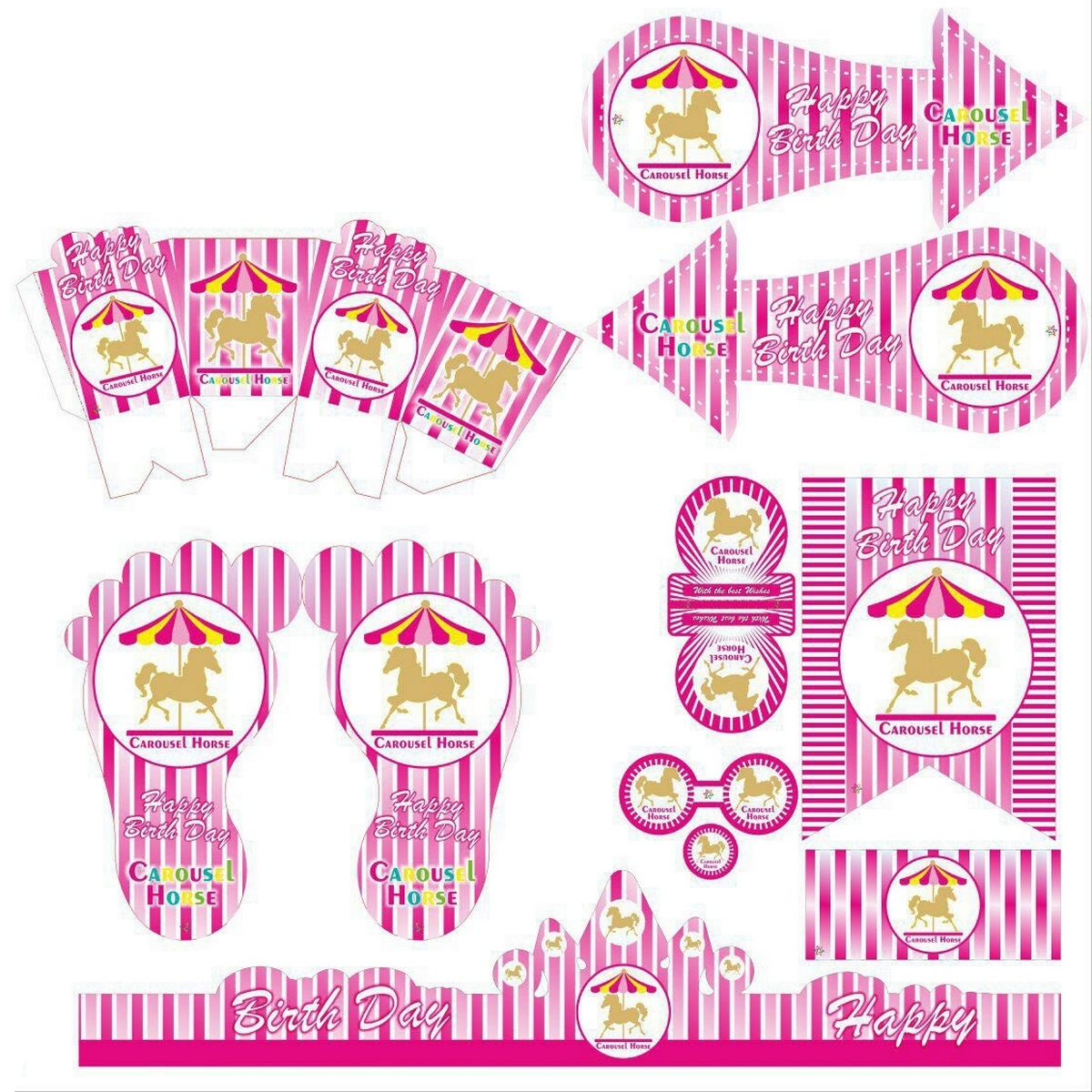 پک جادویی تم تولد مدل کراس دختر