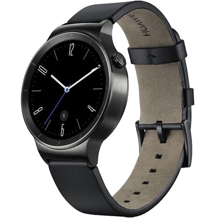 ساعت مچی هوشمند هوآوی بند چرم مشکی Watch 42mm Stainless Steel Case