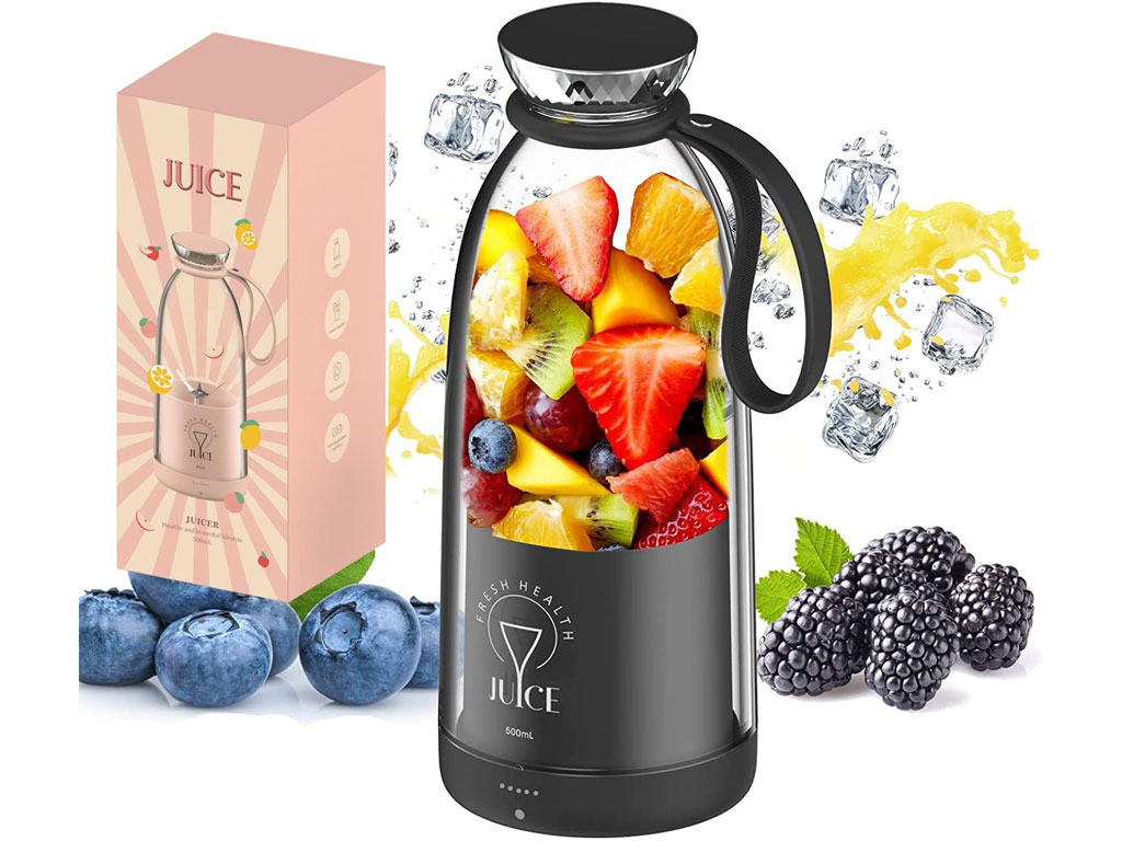 مخلوط کن و غذاساز شارژی قابل حمل 500 میلیلیتر Portable Blender 2400mAh 6 blades 500ml F500