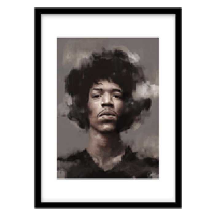 قیمت و خرید تابلو دکوراتیو مدل پرتره جیمی هندریکس کد 0680