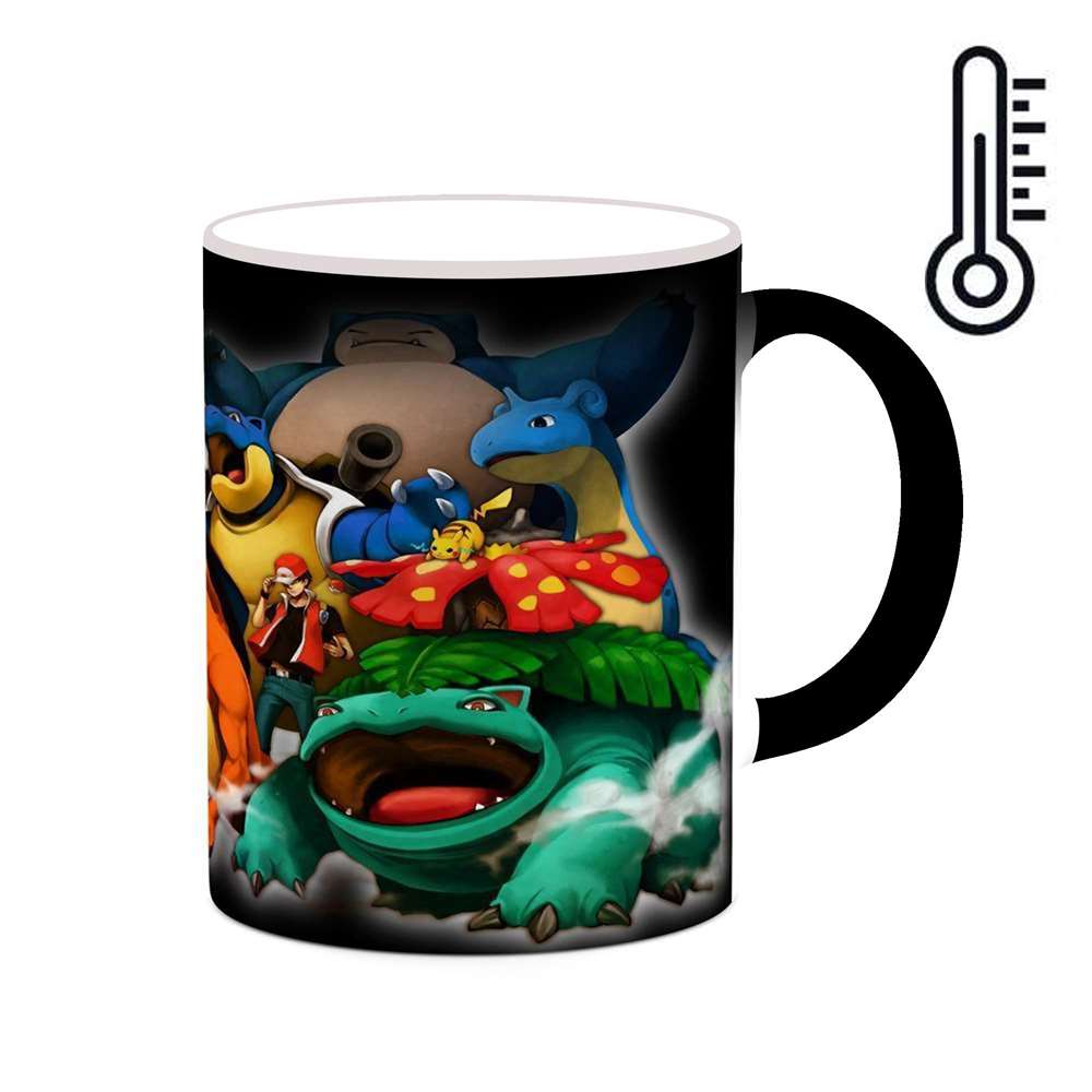 ماگ حرارتی کاکتی طرح کارتون پوکمون مدل mgh22990