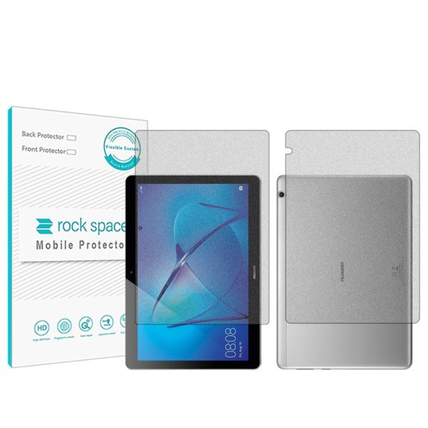 گلس صفحه نمایش و پشت تبلت هوآوی MediaPad T3 10.0 مدل نانو هیدروژل مات برند راک اسپیس کد LL