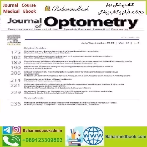 Journal of Optometry Volume 15 Issue 1 to 4 2022 TRUE PDF pric
