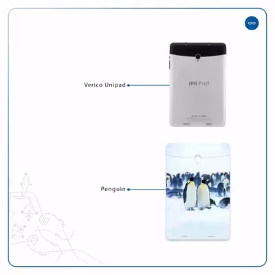 برچسب پوششی ماهوت مدل Penguin مناسب برای تبلت وریکو Unipad