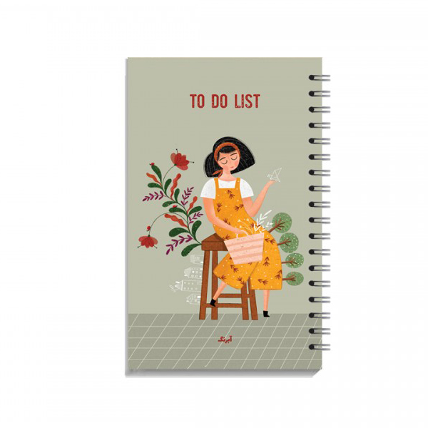 دفترچه یادداشت 100 برگ آبرنگ مدل لیست کارها TO DO LIST طرح گندم