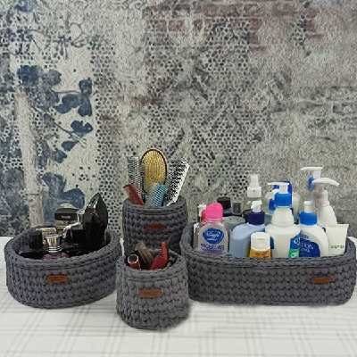  سبد قلاب بافی تریکو کد 38 مجموعه 4 عددی