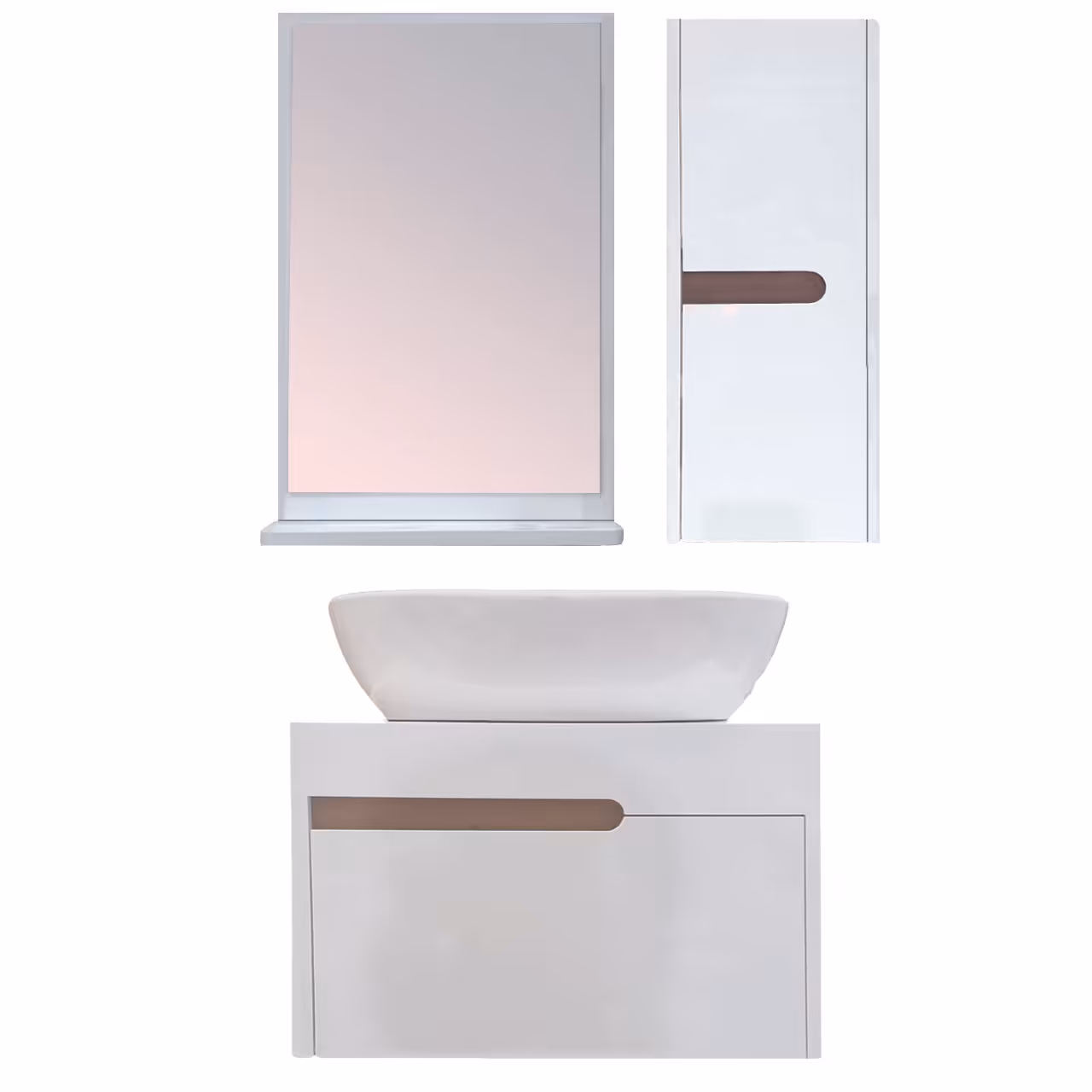 ست کابینت و روشویی مدل lu604006 به همراه اینه و باکس