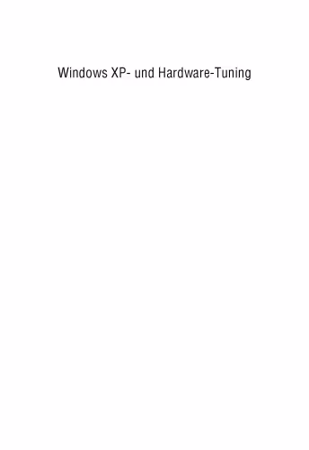 خرید و دانلود نسخه کامل کتاب Windows XP und Hardware Tuning