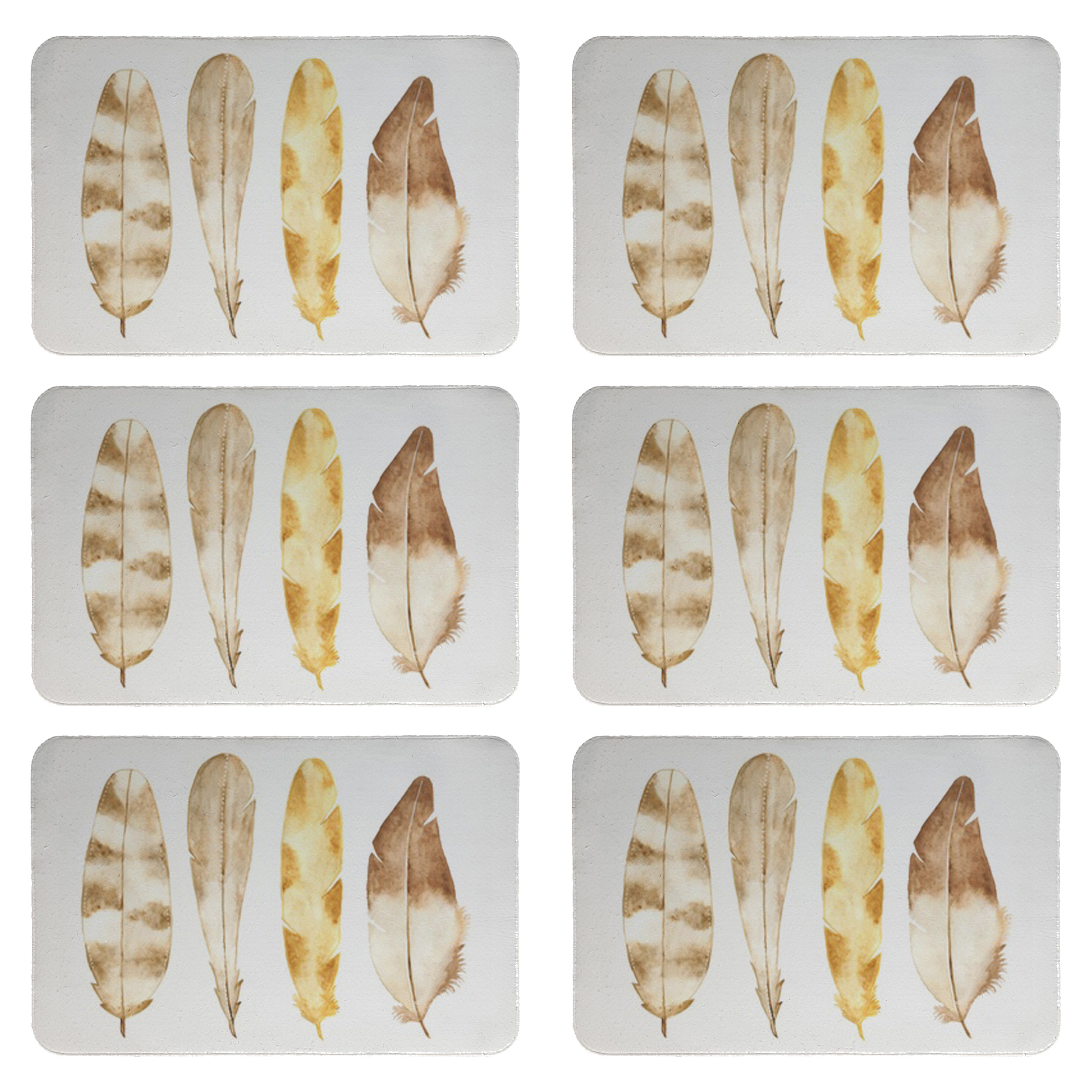 زیربشقابی طرح پر کد 8206 بسته 6 عددی