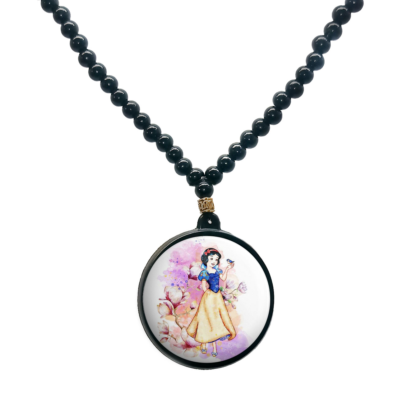 گردنبند پرمانه طرح پرنسس ها کد pmd.5020 مدل دو طرفه