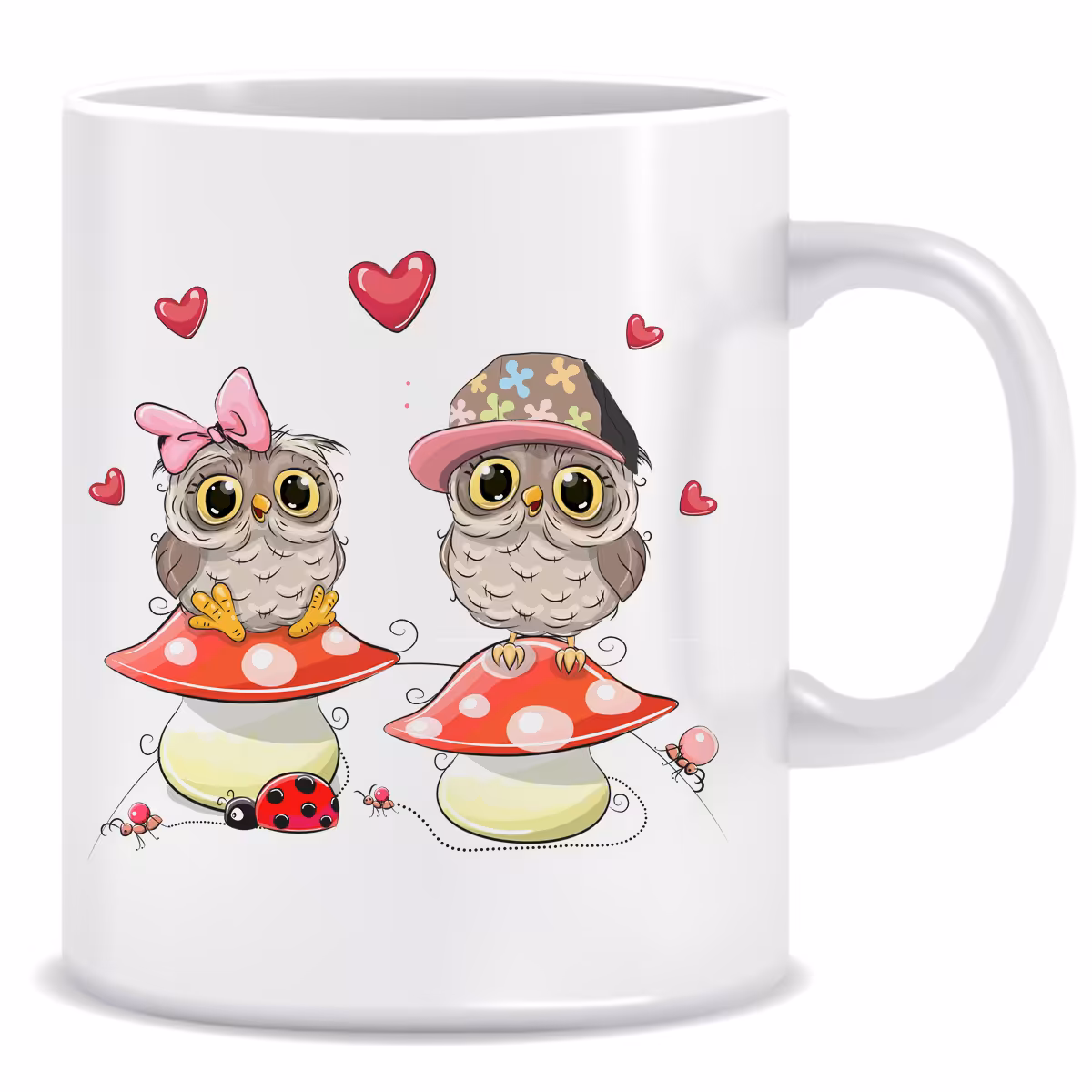 ماگ طرح جغد و قارچ کد 123