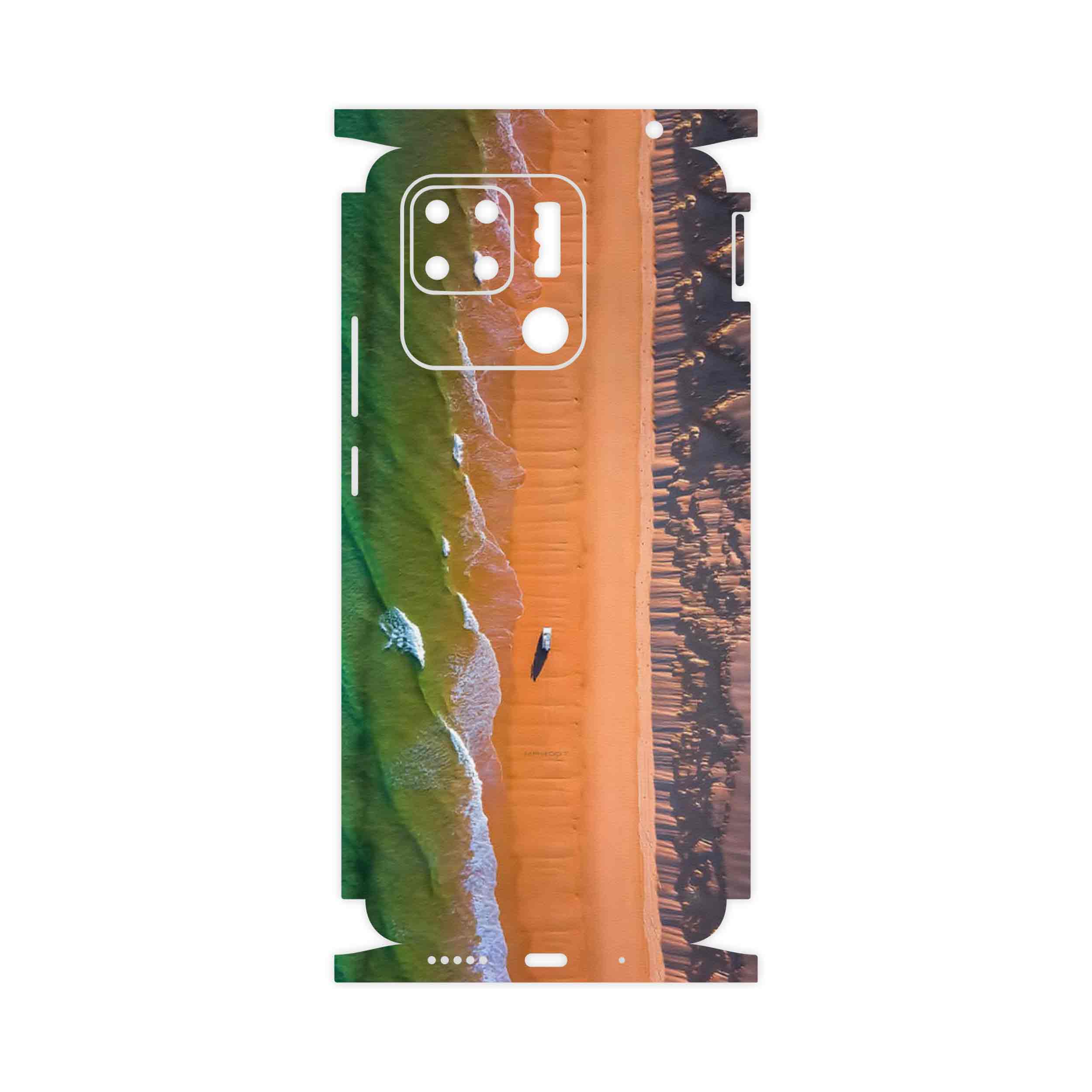 برچسب پوششی ماهوت مدل Beach and Green Sea-FullSkin مناسب برای گوشی موبایل شیائومی Redmi 10C