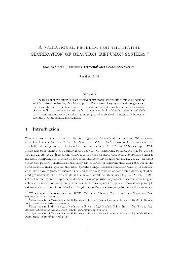 خرید و دانلود نسخه کامل کتاب A variational problem for the spatial segregation of reaction-diffusion systems