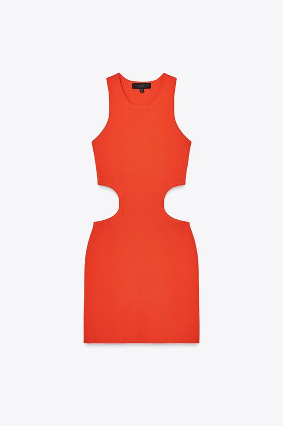 لباس مینی زنانه زارا CUT OUT KNIT MINI DRESS | تهران زارا TehranZara