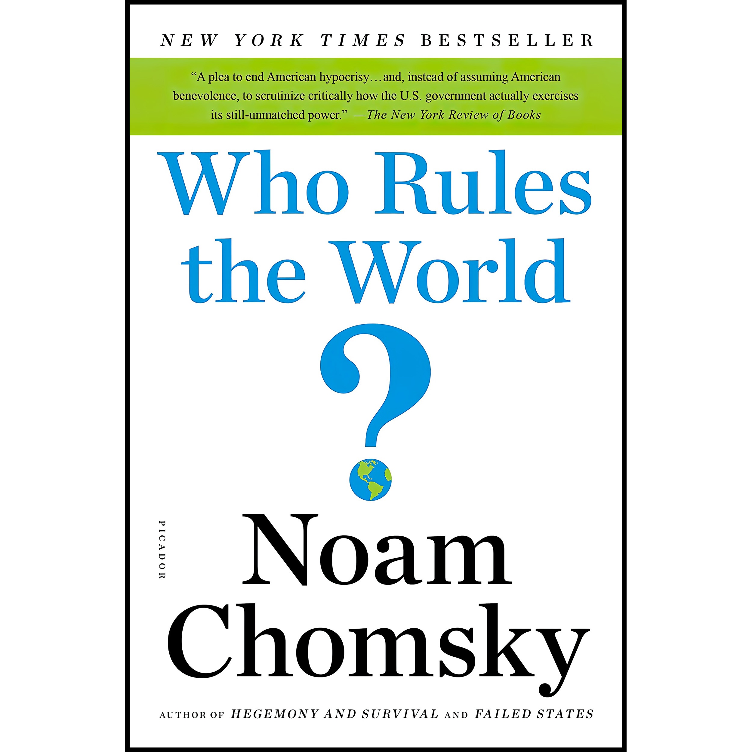 کتاب Who Rules the World? اثر Noam Chomsky انتشارات Picador