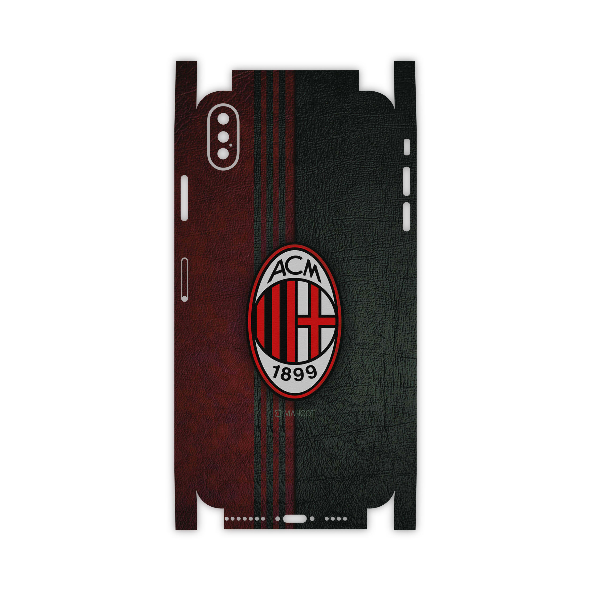 برچسب پوششی ماهوت مدل AC-Milan-FC-FullSkin مناسب برای گوشی موبایل اپل iPhone Xs Max