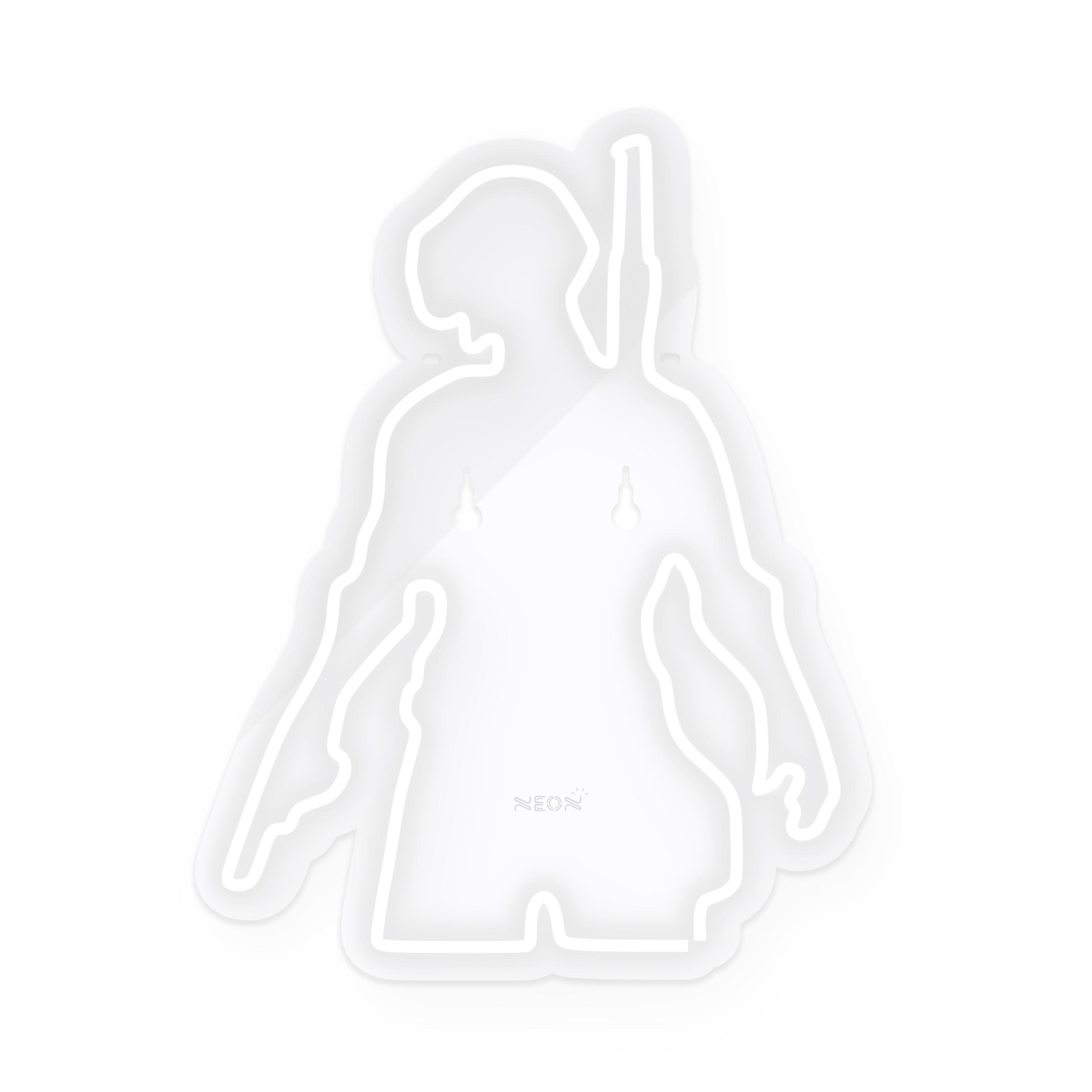 چراغ دیواری نئون دیزاین طرح Pubg-GL_WHT