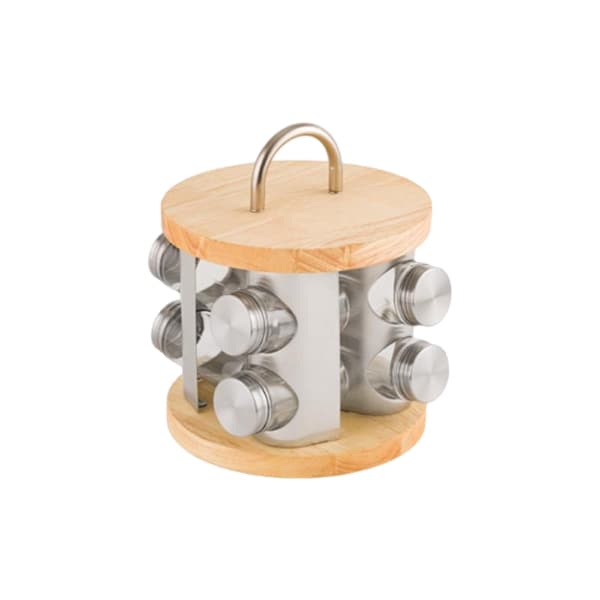 جاادویه گردان 8 عددی استیل و چوب لیمون 2346