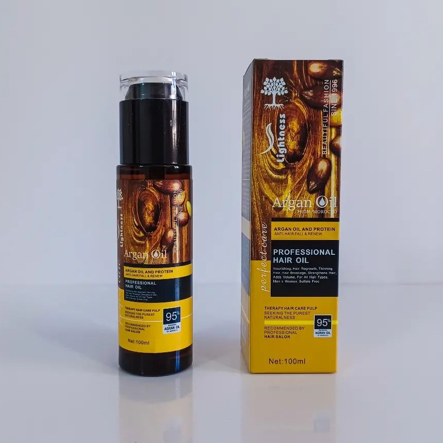 روغن مو آرگان بدون سولفات لایتنس 5 ستاره 100 میل اصلی
