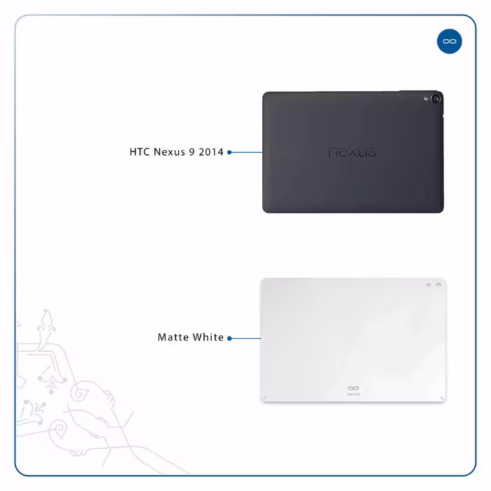 برچسب پوششی ماهوت مدل Matte-White مناسب برای تبلت اچ تی سی Nexus 9 2014