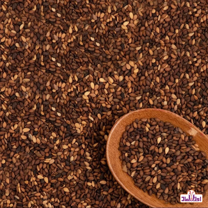 کنجد قهوه ای یک کیلویی اعتماد ( شسته شده) | amazonchi