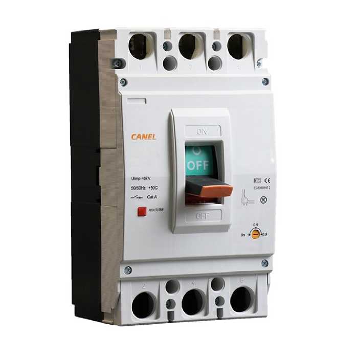 کلید اتوماتیک قابل تنظیم 1000 آمپر کانل کد 1000A-80KA-1250M-3P