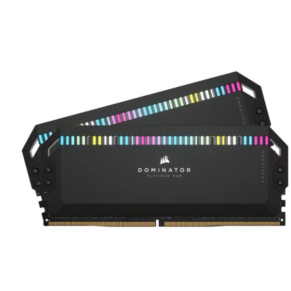 رم کامپیوتر DDR5 دو کاناله 5200 مگاهرتز CL40 کورسیر مدل Dominator Platinum RGB ظرفیت 32 گیگابایت | آرکا 90