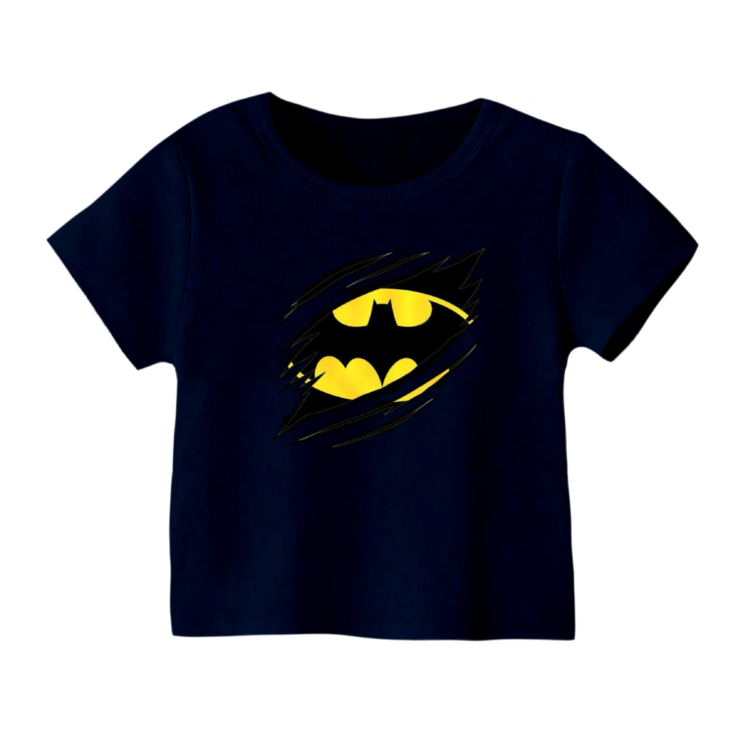 تی شرت آستین کوتاه بچگانه مدل بتمن کد 6 رنگ سورمه ای