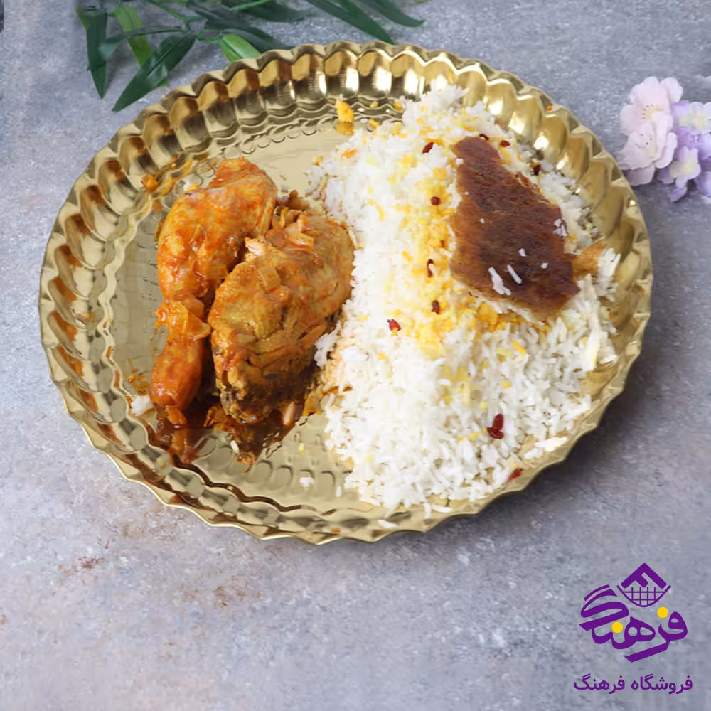 سینی انگشتی 35 طرحدار (طلایی)