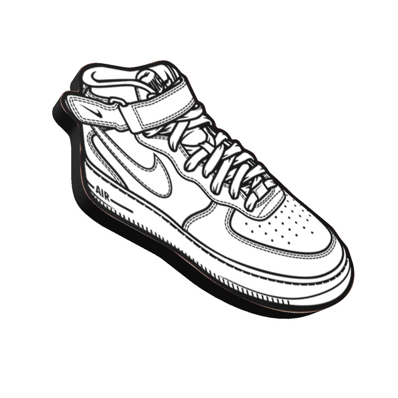 استیکر چوبی مدل Shoe03