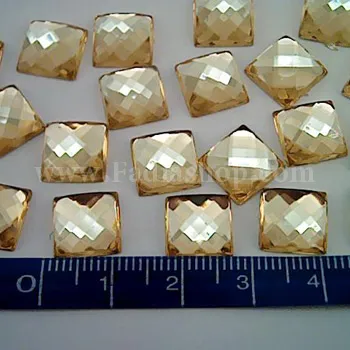 نگین تزئینی مربع 1010 طلایی